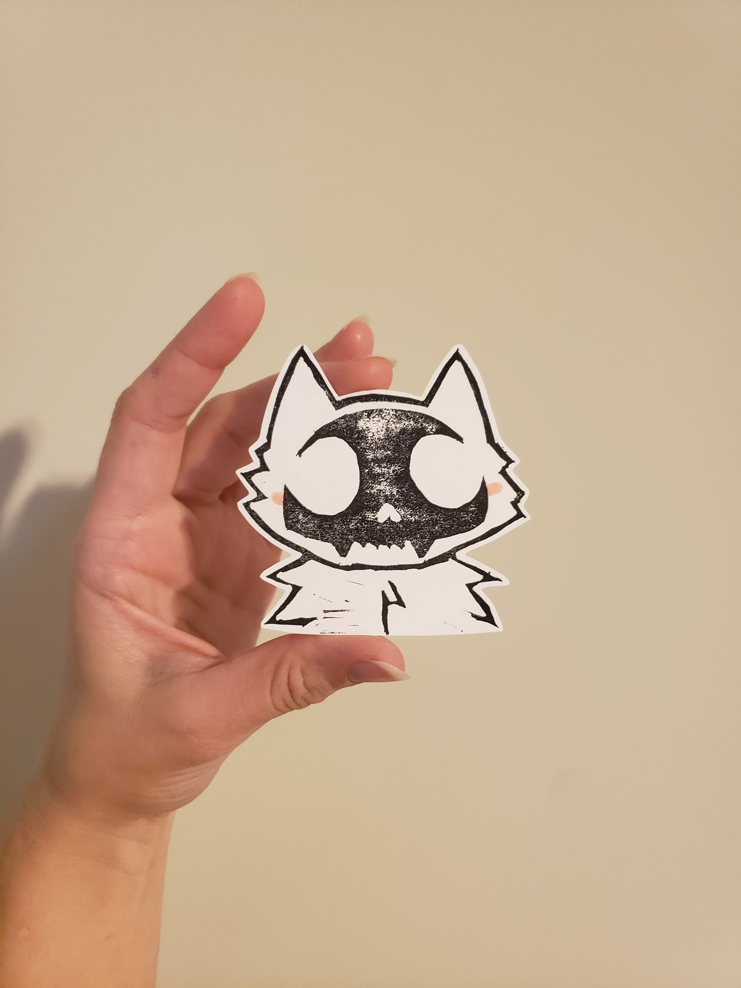 Long Haired Skull-Cat