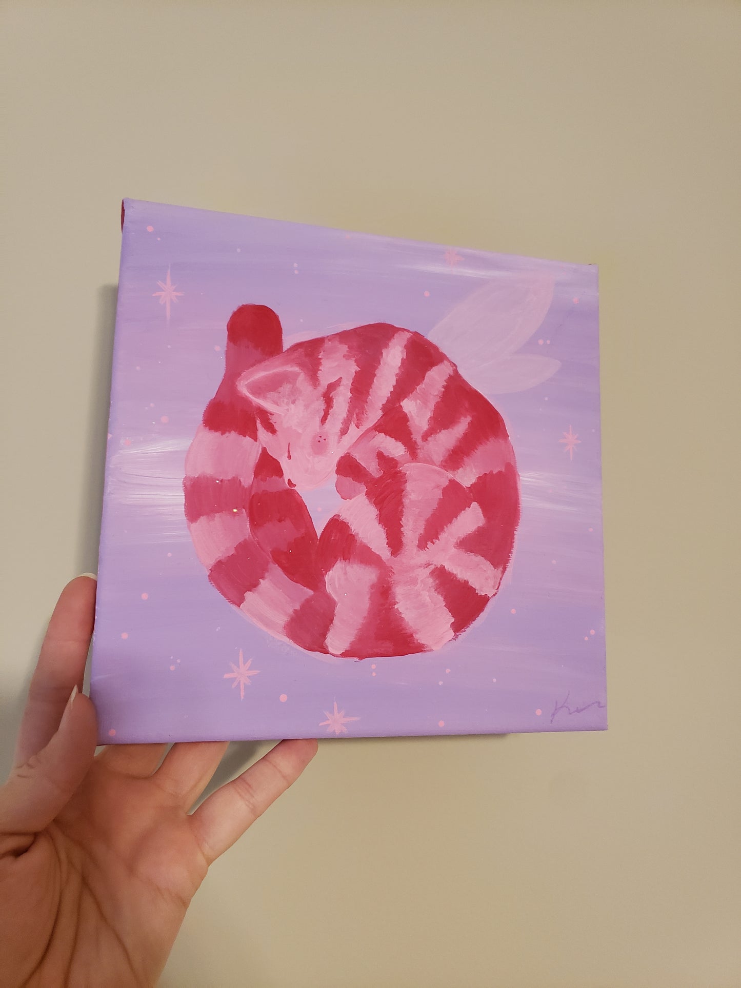 Pink Fairy Kitten : Original Painting