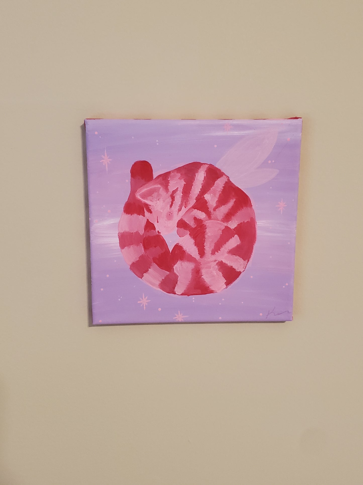 Pink Fairy Kitten : Original Painting