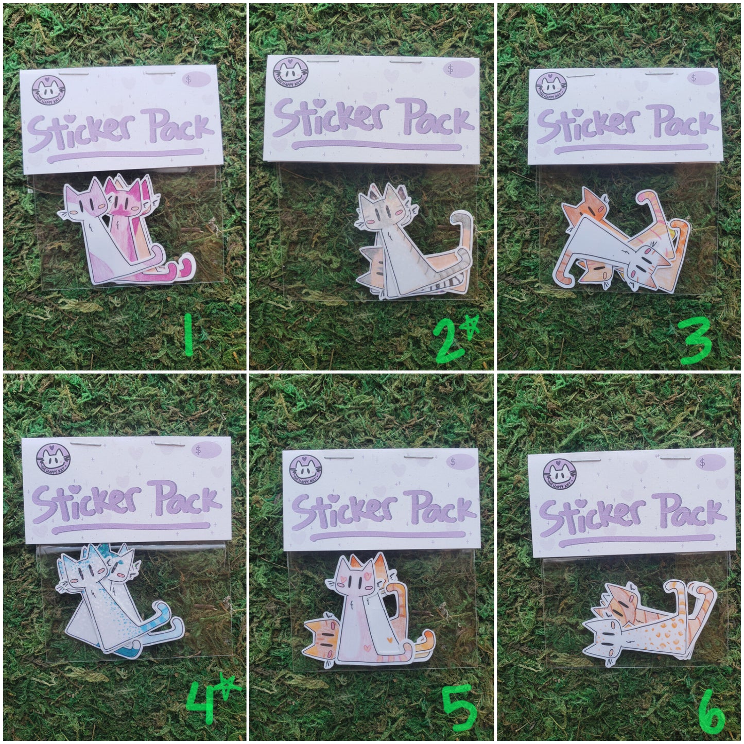 Cute Lil Guys - One of a Kind Sticker Pack of 4!