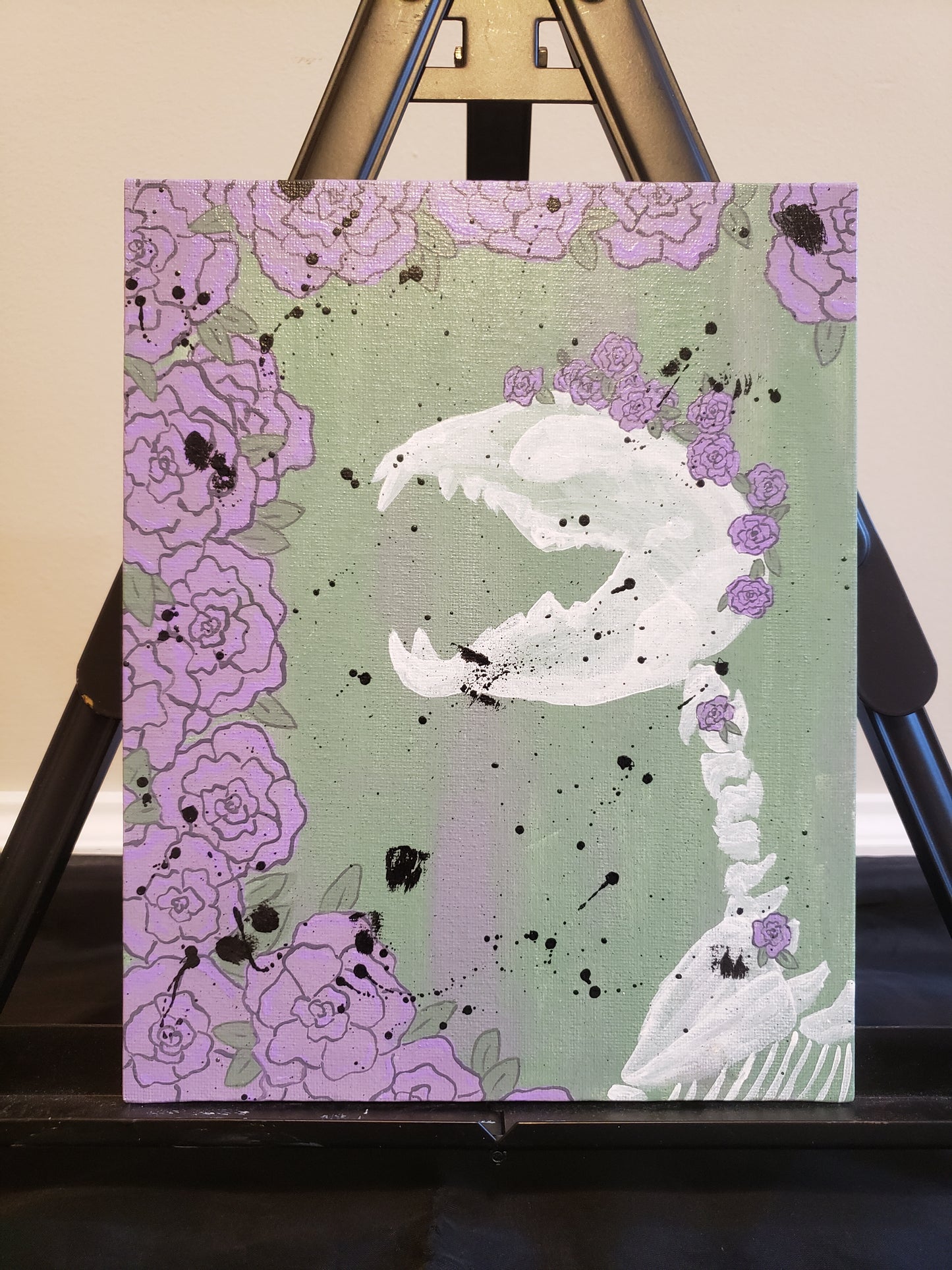 Cat Skull : Original Painting