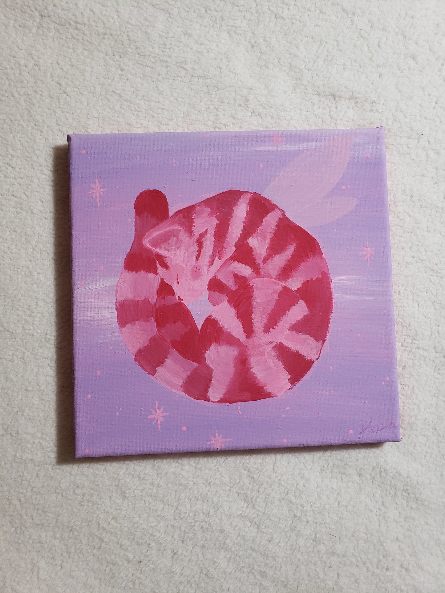 Pink Fairy Kitten : Original Painting