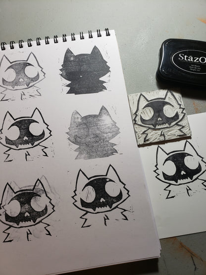 Long Haired Skull-Cat