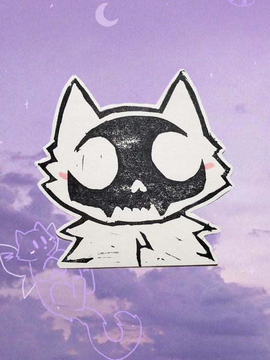 Long Haired Skull-Cat