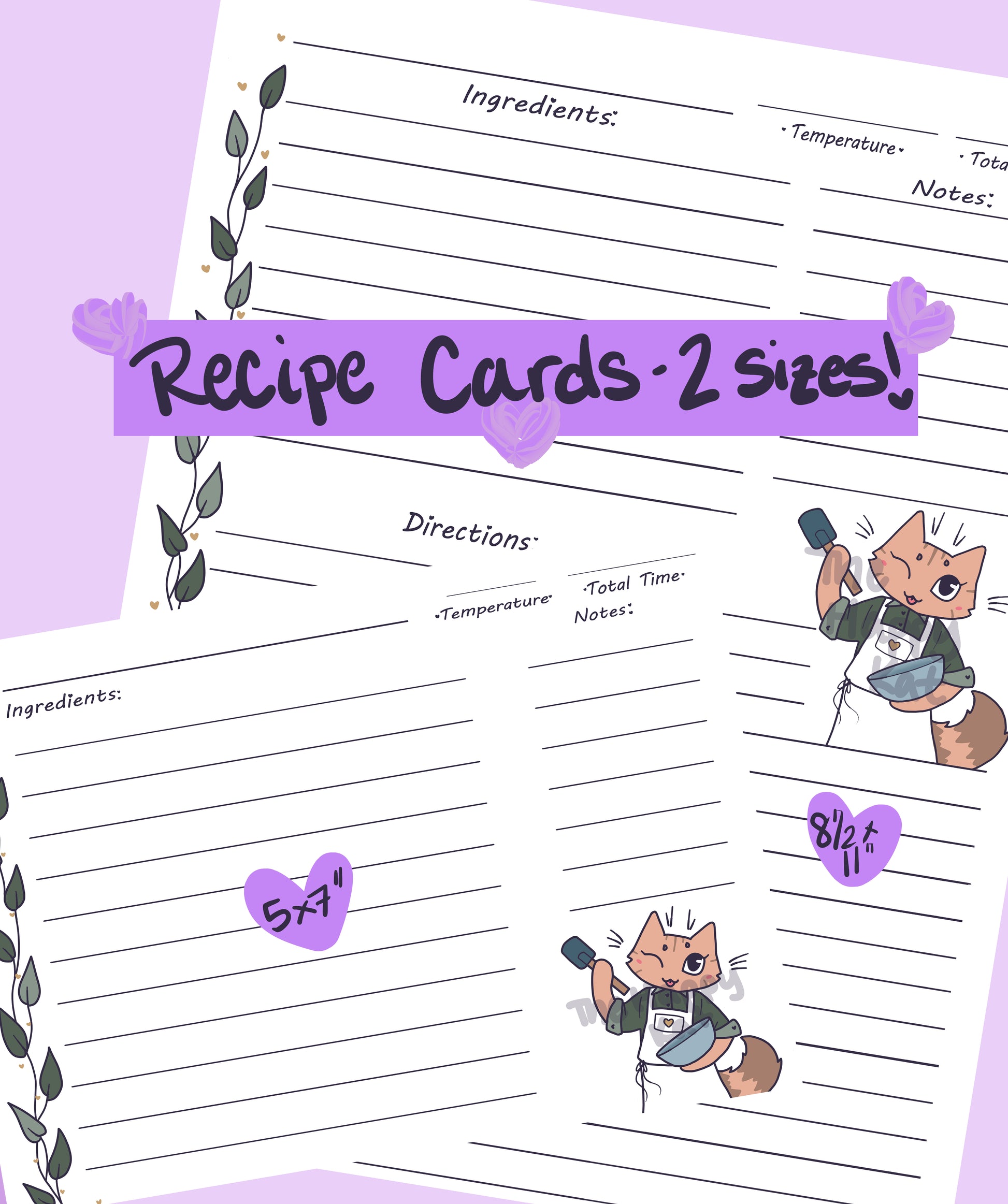 Printable Recipe Cards – The Happy Kat printable-recipe-cards-the-happy-kat