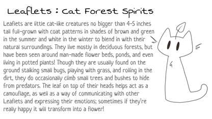 'Leaflets' - Little Kitty Forest Spirits -PICK YOUR KITTY!-