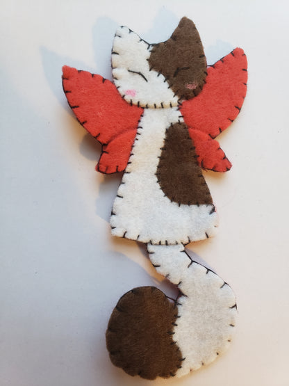 Hand-Stitched Felt Fairy Cat Bookmarks