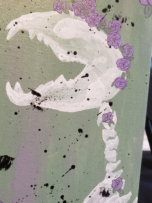 Cat Skull : Original Painting
